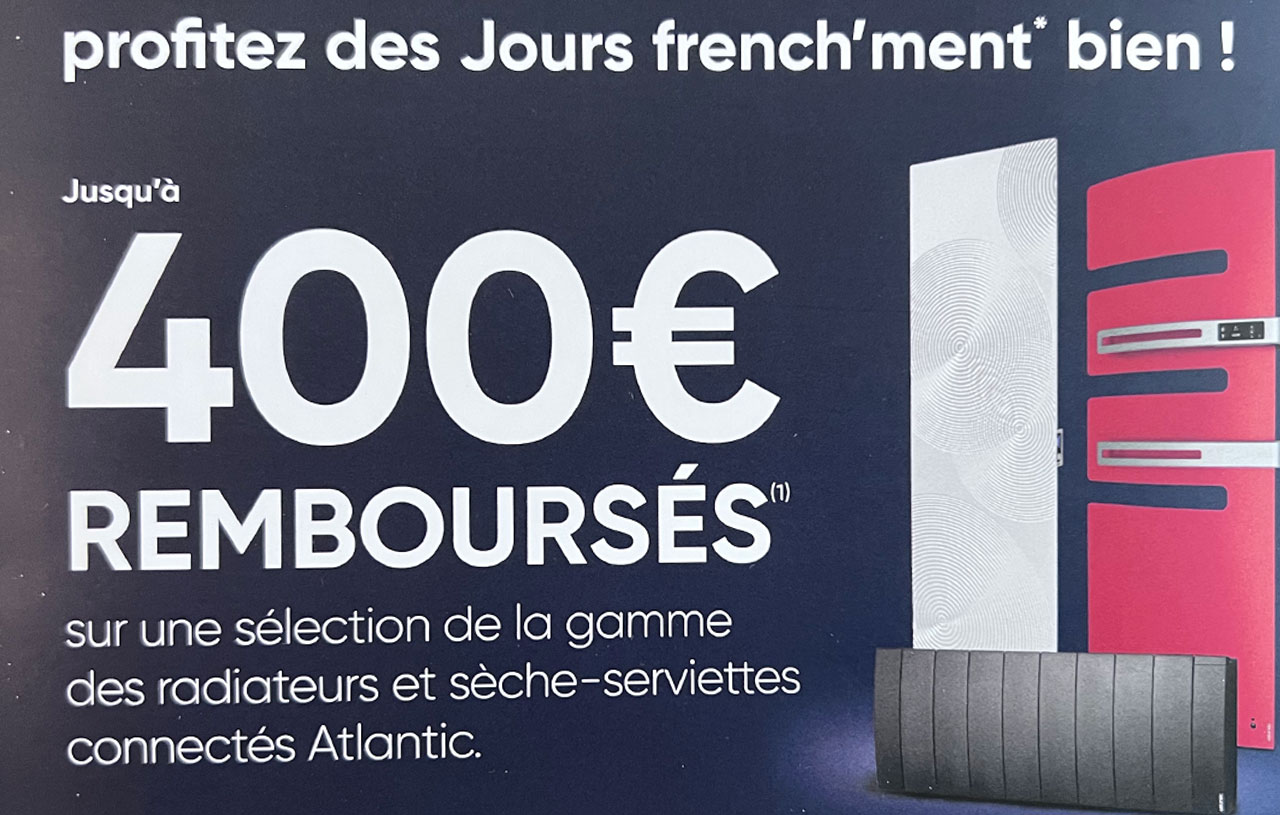 promotion sur radiateur atlantic